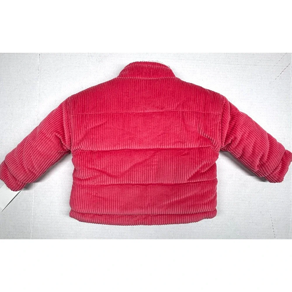 7 For All Mankind Kids Corduroy Sherpa Lined Barn Jacket Pink 12M Chore‎ NWT